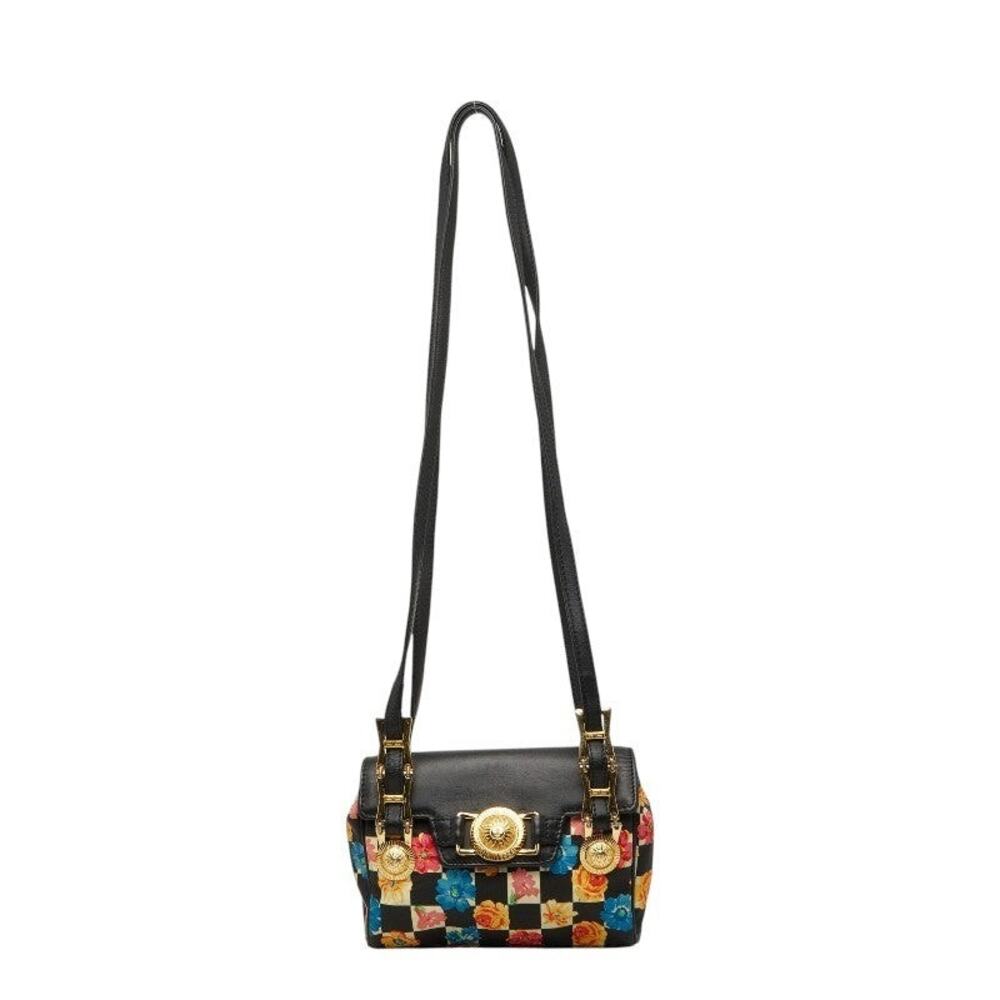 Versace Flower Floral Shoulder Bag Multicolor